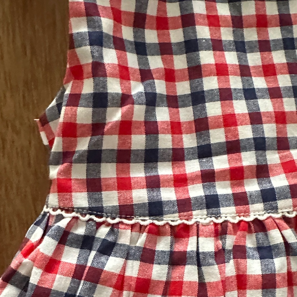 Baby B’gosh Red and Blue Plaid Sleeveless Dress - NWT Sz 24 months - Picture 4 of 6